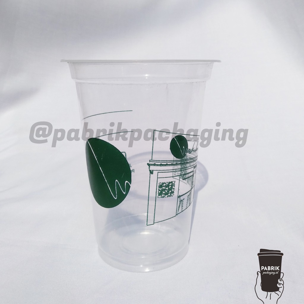 Gelas Starindo Datar 14oz 7gr Sablon Plastik Cup 14 oz 7 gr gram
