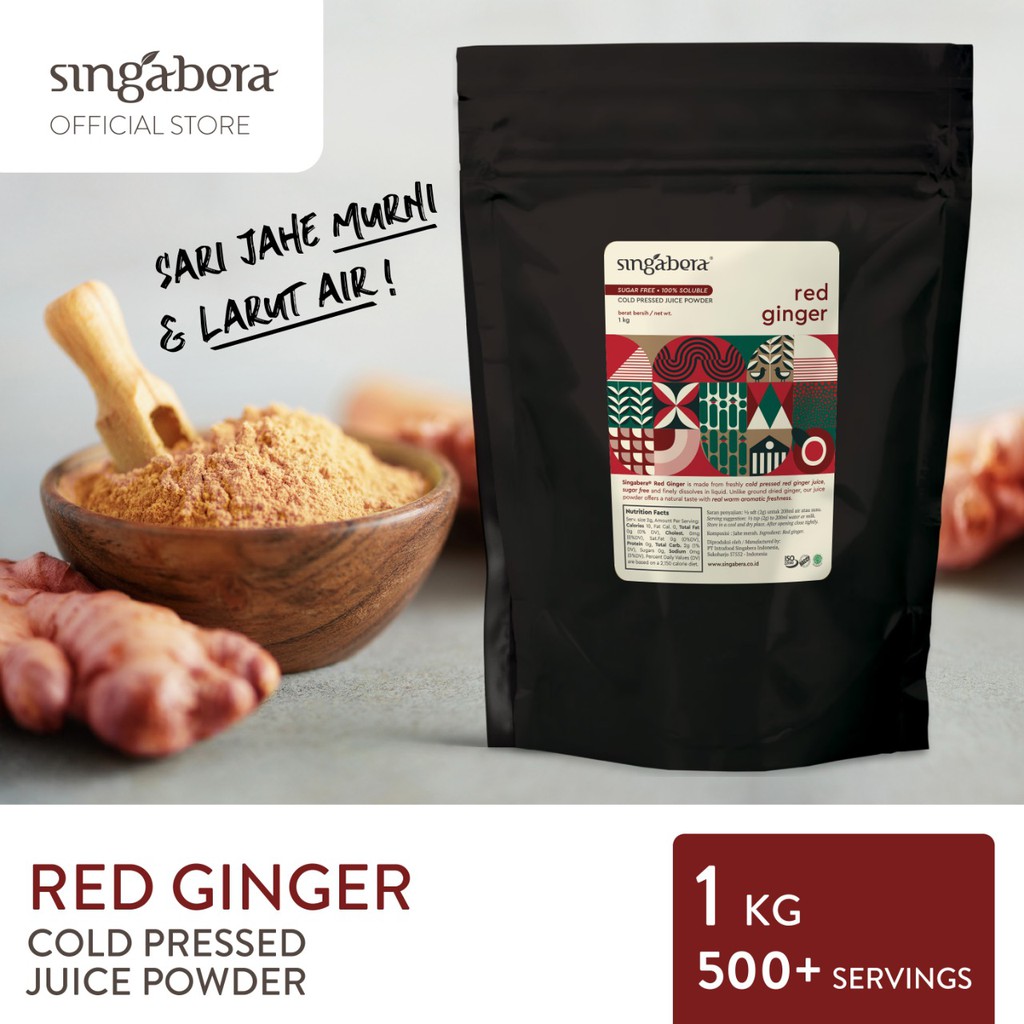 

Singabera Cold Pressed Red Ginger Powder 1kg - Serbuk Jahe merah/Bubuk