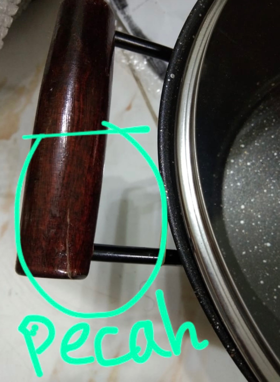 Gm Bear Panci Set Isi 3 Pcs Marble Coating 1300 - Blaze Wajan Set