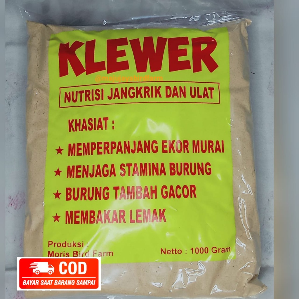 KLEWER Pakan Nutrisi JANGKRIK DAN ULET Dijamin Klewer