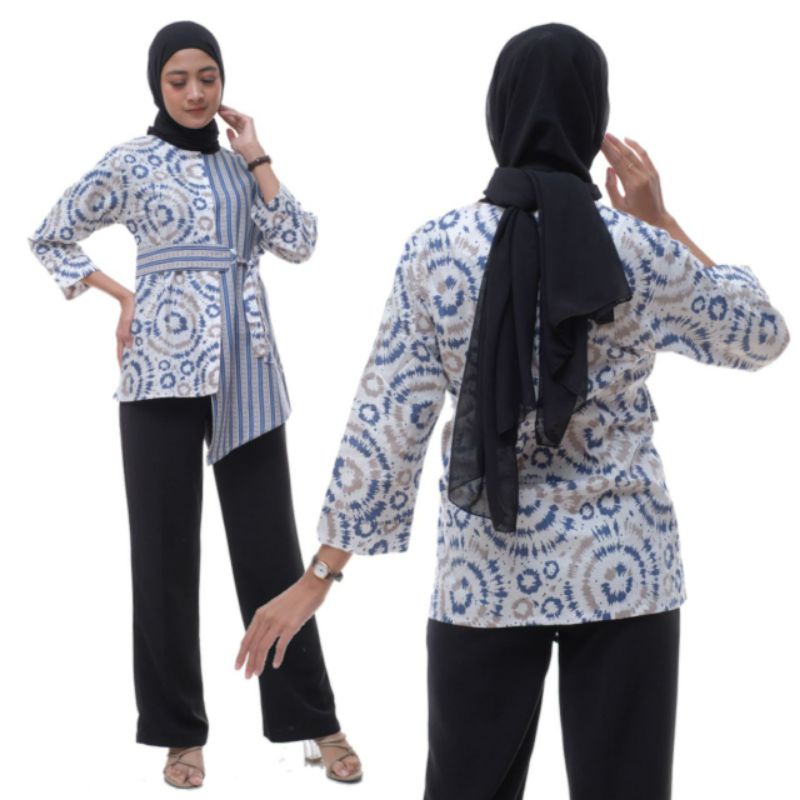 BAJU BATIK WANITA MODERN MONALISA GENES M, L, XL, XXL asli PEKALONGAN