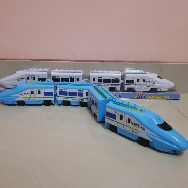 Mainan Kereta Api MRT Indonesia - Miniatur Train Cepat Anak Laki Cowok