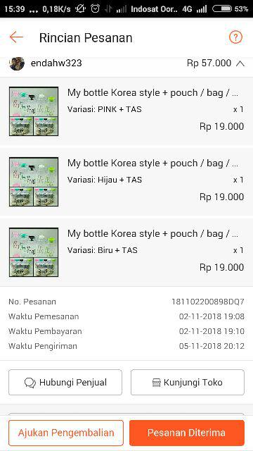 My Bottle Korea Style + Pouch / Bag / My Botle // May Botel / Botol