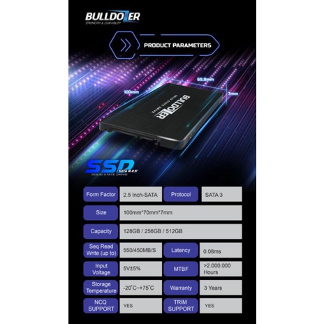 SSD BULLDOZER 256GB SATA