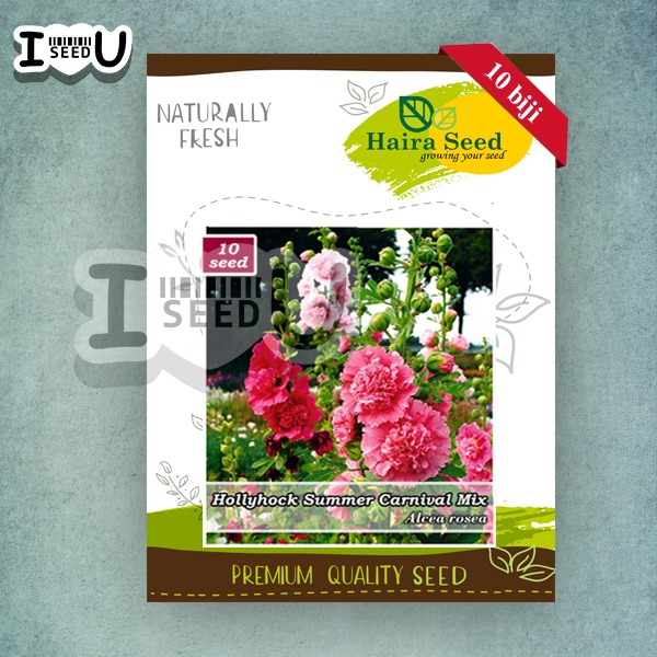 Haira Seed Bibit-Biji Bunga Hollyhock Summer Carnival Mix