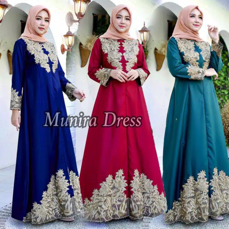 Almunira gamis pelangi jaya original