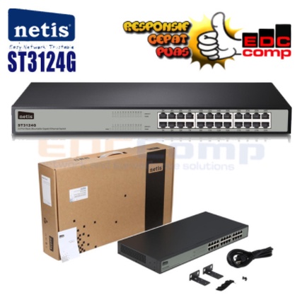 NETIS ST3124G 24 Port Gigabit Ethernet Rackmount Switch ST3124G Netis