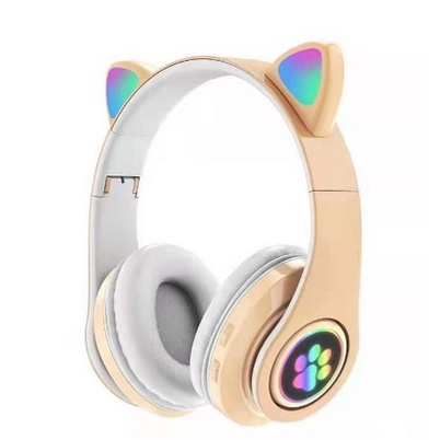 PH020 RGB LIGHT JST-B38 M Headphone Bluetooth Model Telinga Kucing LED Wireless