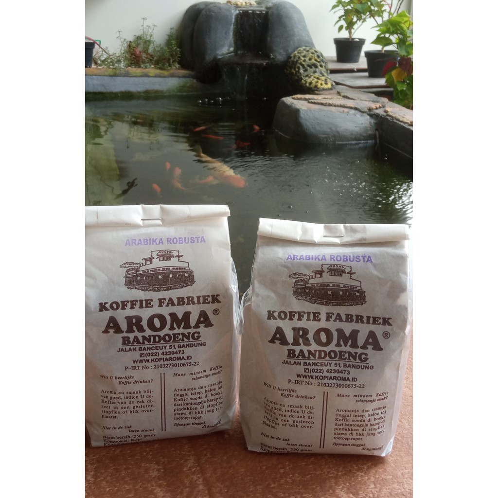 

Kopi Aroma Bandung Mix Moka Arabika-Robusta 250 gram (50:50) Giling Halus