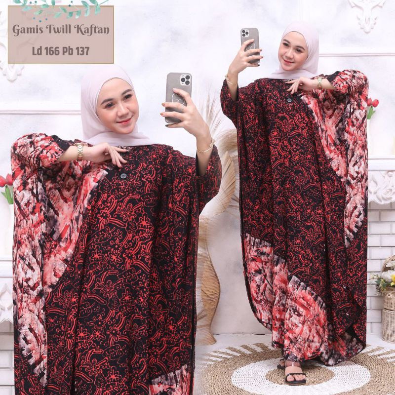 gamis twill kaftan halus