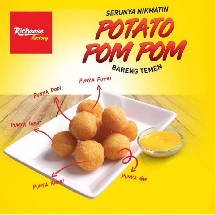 Kentang Pompom French Fries Potato Puff Noisettes 2.5Kg ala Richeese
