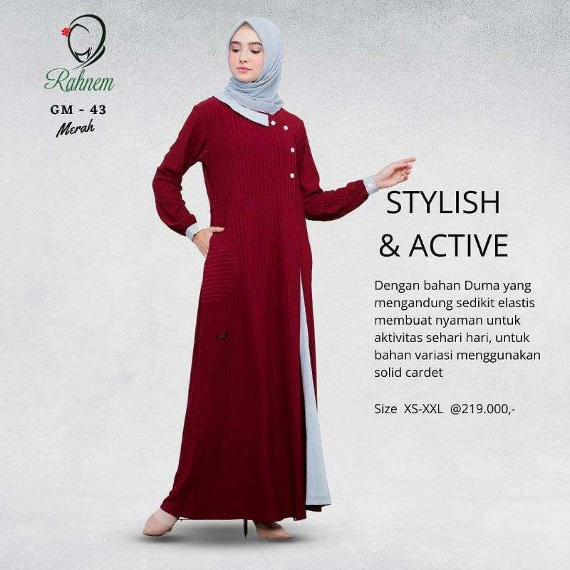 gamis rahnem gm 43 terbaru original