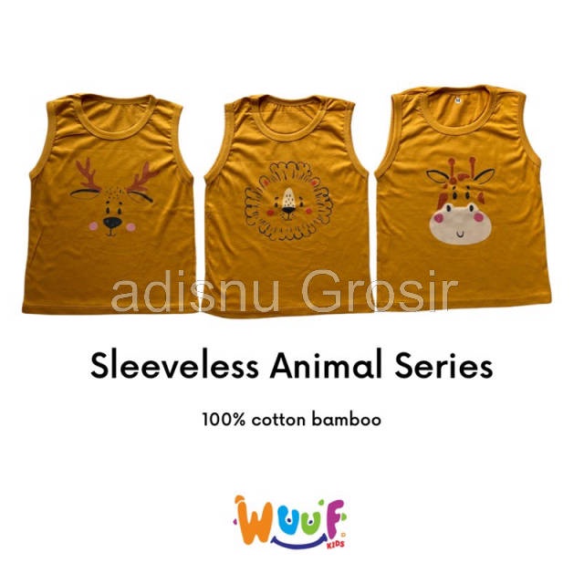 Kaos Kutung Bayi Anak SLEEVELESS BABY KIDS WUUF KIDS