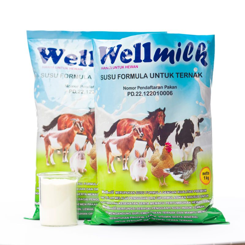 

Susu Premium WELLMILK Kemasan 1kg Untuk anak Hewan penganti INDUK