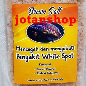 BROWN CATAPPA SALT GARAM KETAPANG COKLAT Ikan hias cichlid cupang white spot