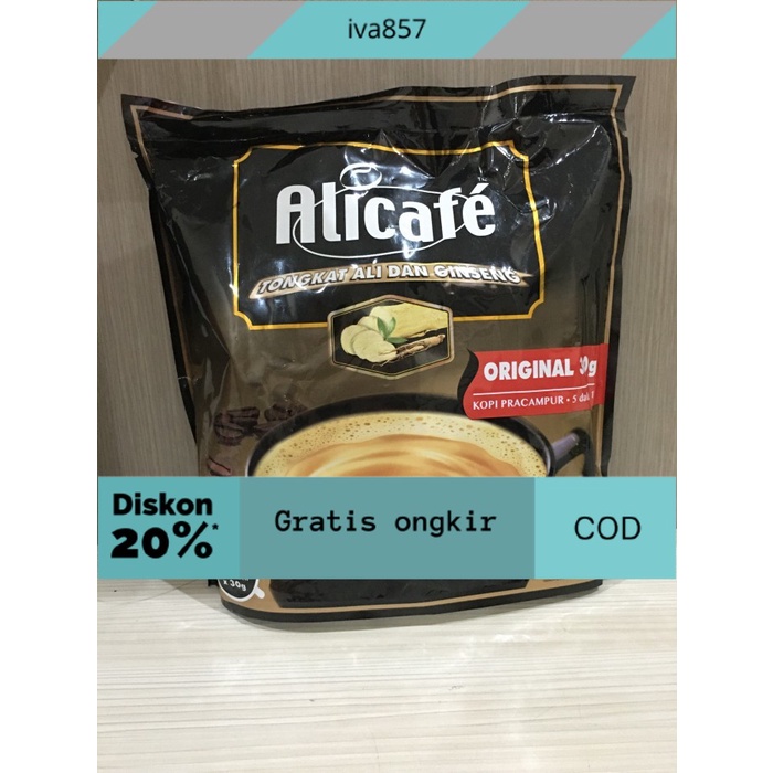 

PROMO alicafe tongkat ali ginseng malaysia 5in1 GRATIS ONGKIR