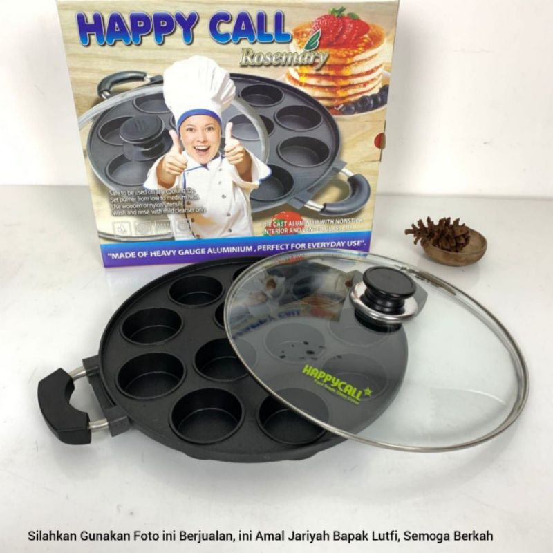 cetakan kue 12 datar happy call rosemary free bubble