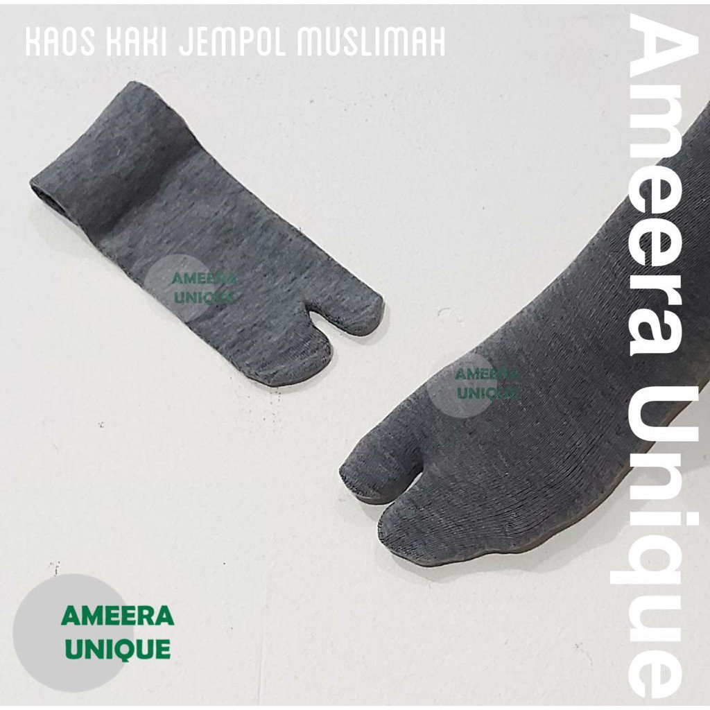 Kaos Kaki Jempol Muslimah Polos Sebetis Tebal-4