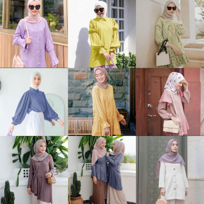 Preloved Vanillahijab Blouse dress Scarf