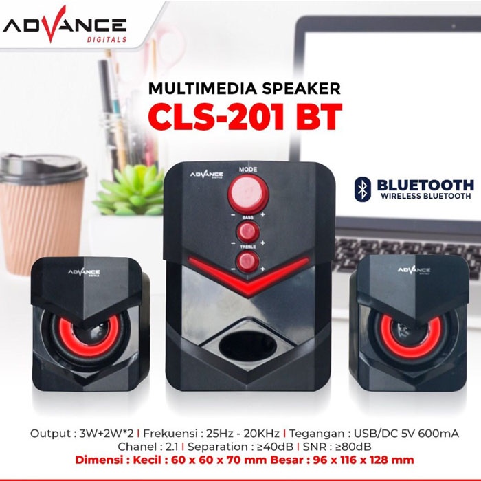 Advance CLS-201BT Speaker Bluetooth Multimedia CLS201BT V2