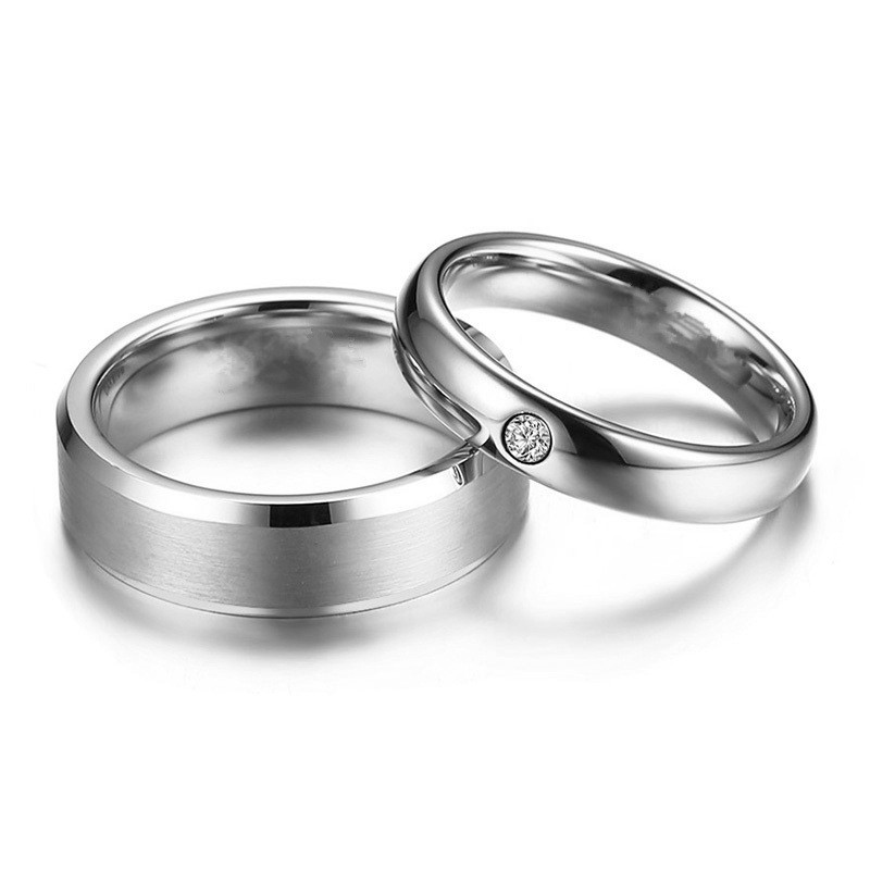 [ BARU ] Cincin Couple  Perhiasan Titanium Couple Ring Tunangan / Nikah / Pasangan / Kawin C096