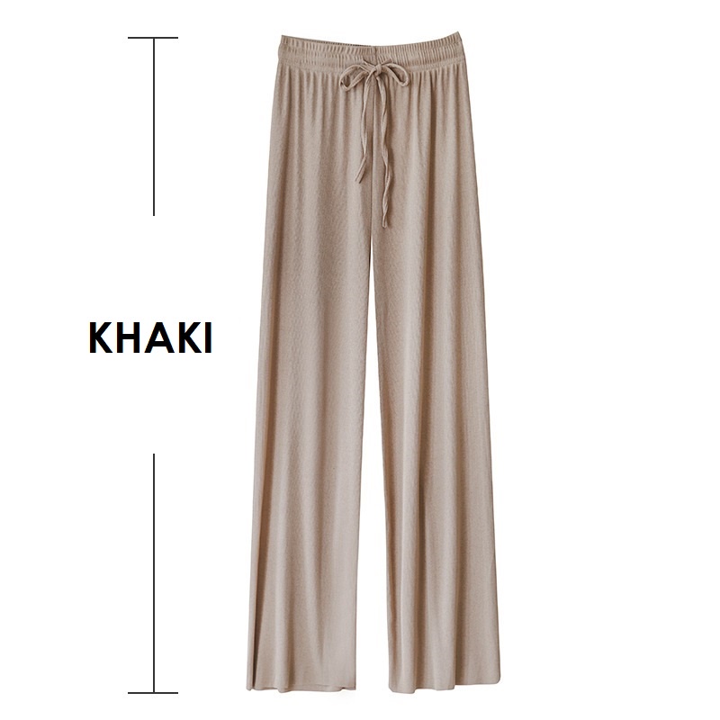 KULOT BEST SELLER / KULOT HIGHWAIST WIDE LEG PANTS / CELANA KULOT WANITA / CELANA KULOT IMPOR / CELANA PANJANG LEBAR-Khaki