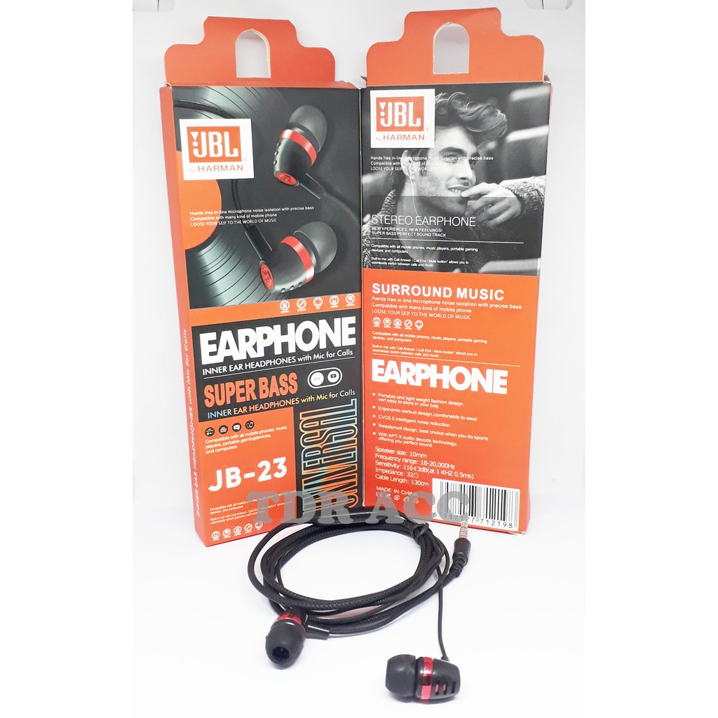 HANSDFREE EARPHONE J MEGABASS EXTRABASS JB07 - JB23 -PM02 - TM01