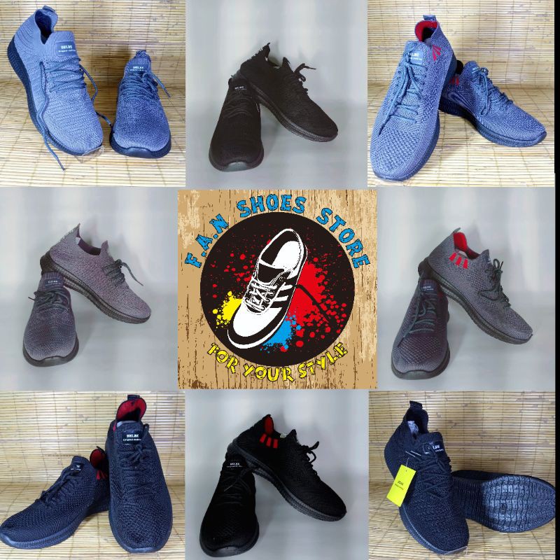 Sepatu Sneakers Pria Murah BELBE (free kaos kaki)
