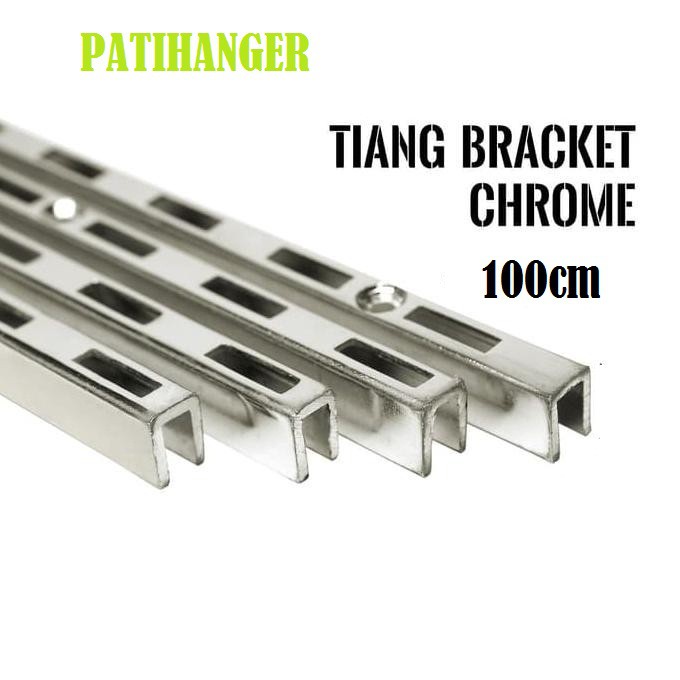 Tiang Braket 100cm/1 Meter/Rel Braket Kaca