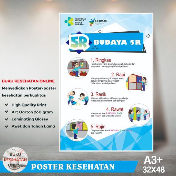 

Poster Kesehatan BUDAYA 5R (1) - LAMINATING GLOSSY STOK TERBATAS