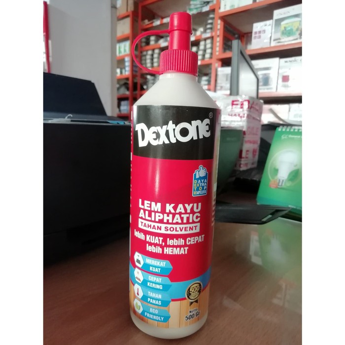 Lem Dextone ALIPHATIC 500gr Tahan Solvent Kayu Serbaguna Coklat Muda Dextone Lem Aliphatic 500 gram