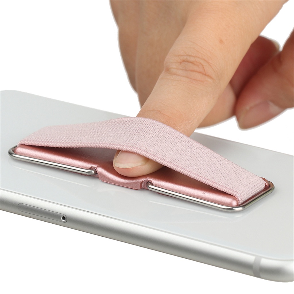 Wonderful Strap Jari Elastis Dengan Stand Holder Handphone Universal Untuk Iphone / Ipad / Tablet