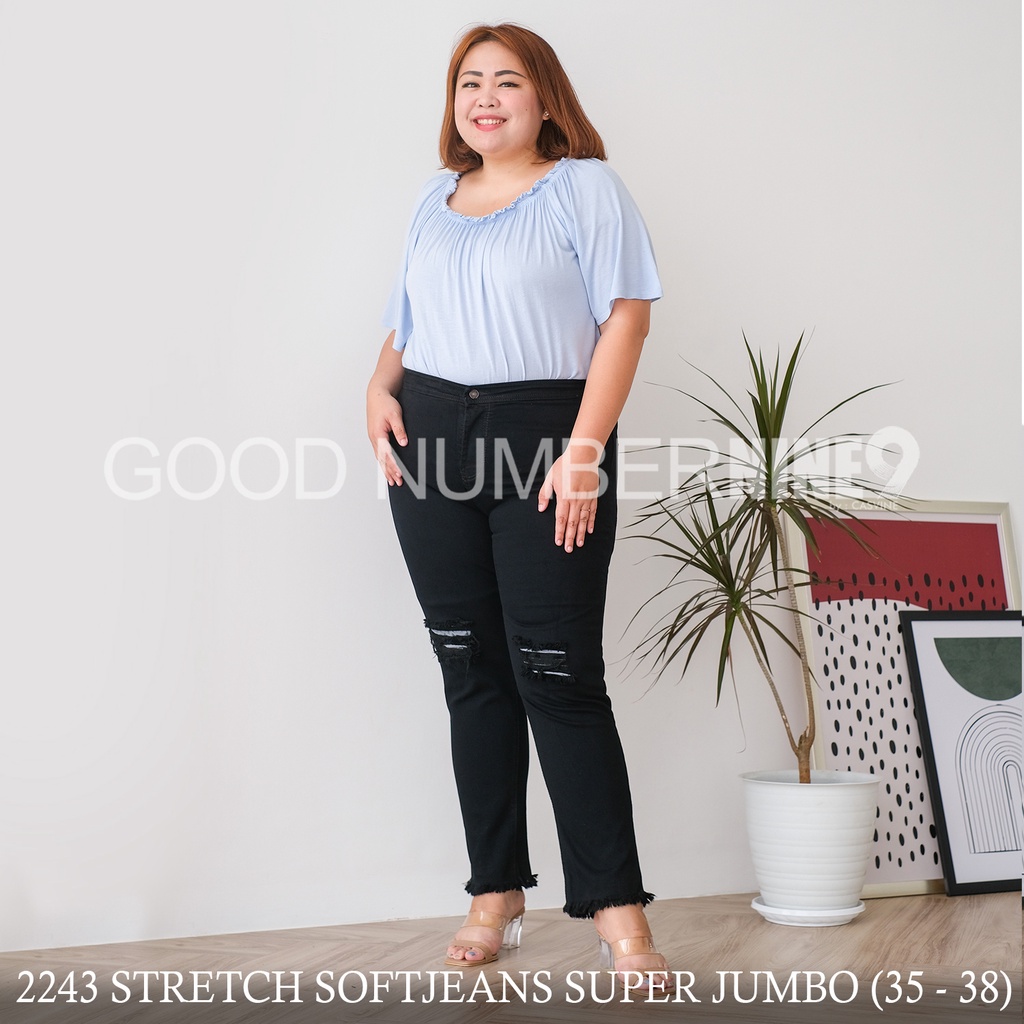 CELANA JEANS WANITA BRONX SOBEK RIPPED JUMBO BIGSIZE ADA FURING 2243