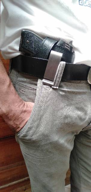 Holster sarung pistol kulit (makarov, jericco, fn mini)