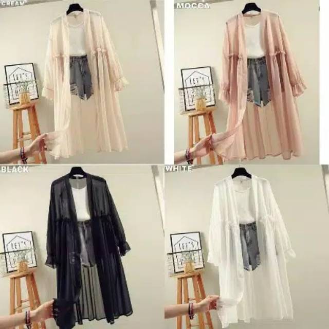 Delaya outer baju atasan wanita fashion remaja blouse kekinian