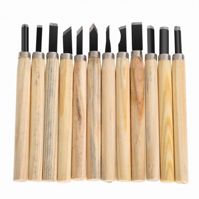 

UKIR-ALAT- NEW TOOKIE SET PISAU UKIR PAHAT KAYU 12 IN 1 WOOD CARVING ART KNIFE - -ALAT-UKIR.