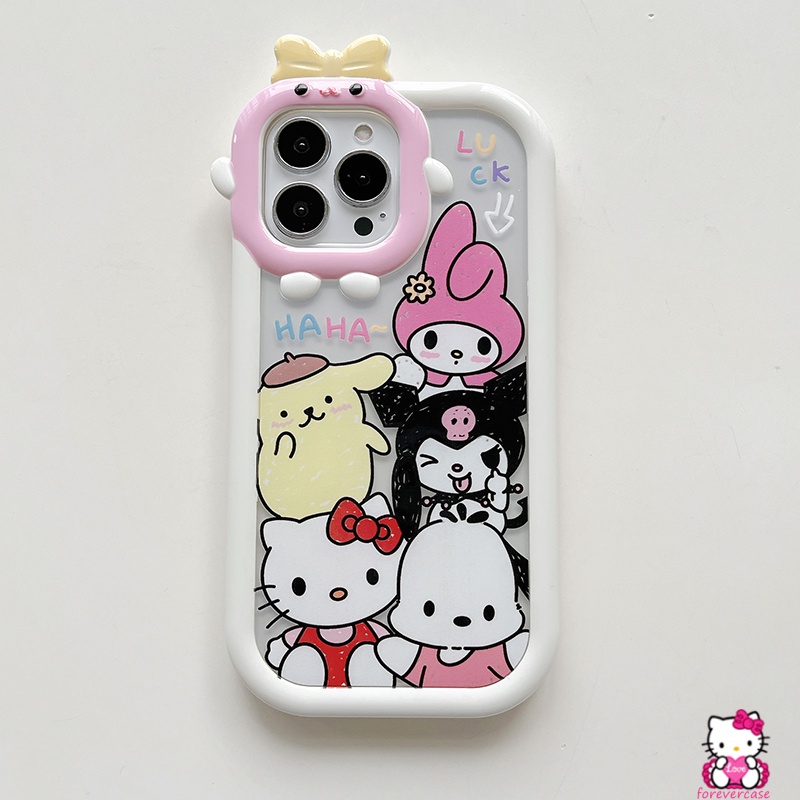 Soft Case TPU Motif Kartun Hello Kitty 3D Untuk IPhone 6 6S 7 8 Plus 13 11 12 Pro MAX XR X XS MAX SE