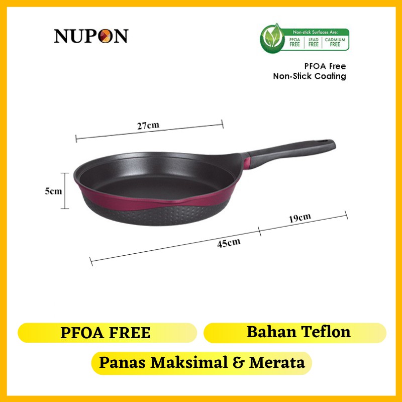 Fry Pan 24cm NUPON PFOA Wajan Anti Lengket Kompor Induksi