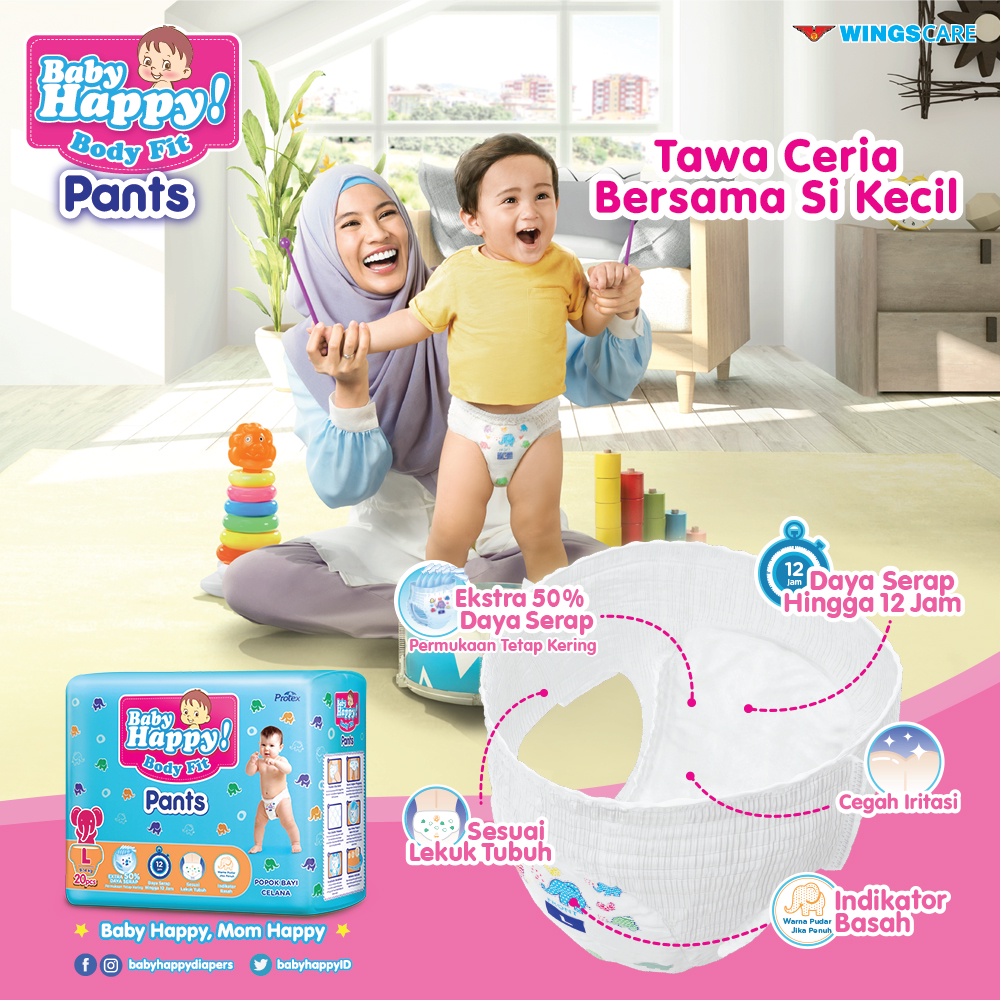 Baby Happy Pants XL26 - Baby Happy Popok Celana XL 26