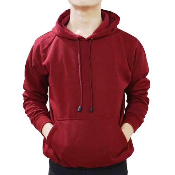 Jaket Sweater Polos Hodie Jumper Premium Quality - Hitam