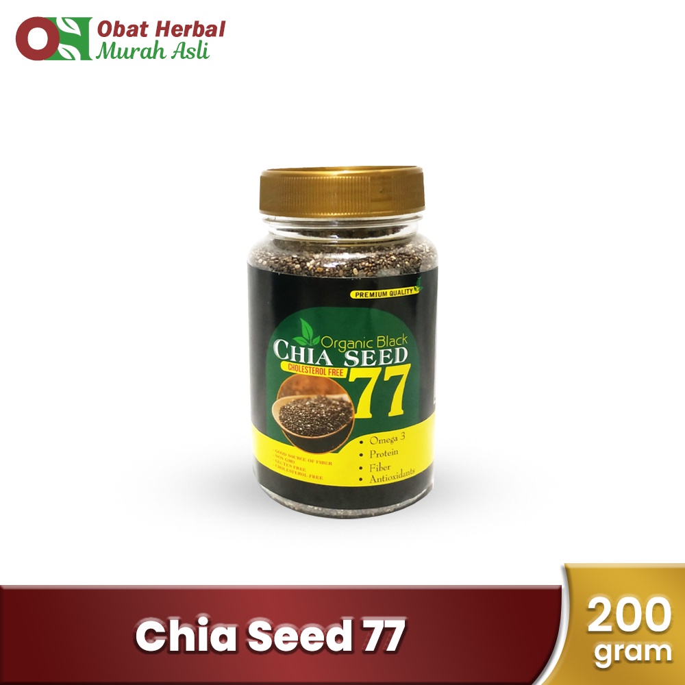 Chia Seed Black Original 77 / Bersih dari Pasir dan Kotoran / 100% Original