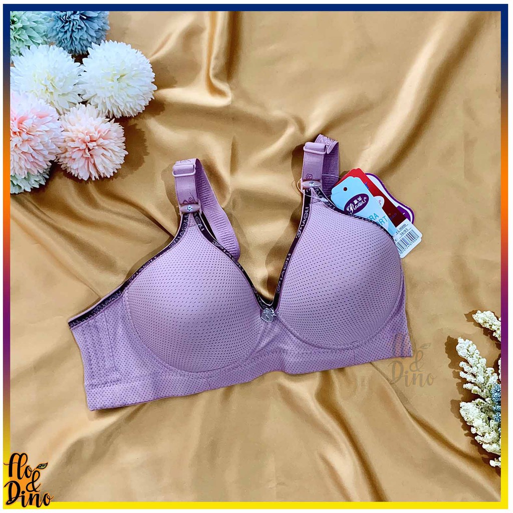 Bra Wanita Tanpa Kawat BH Piaoli polos pori