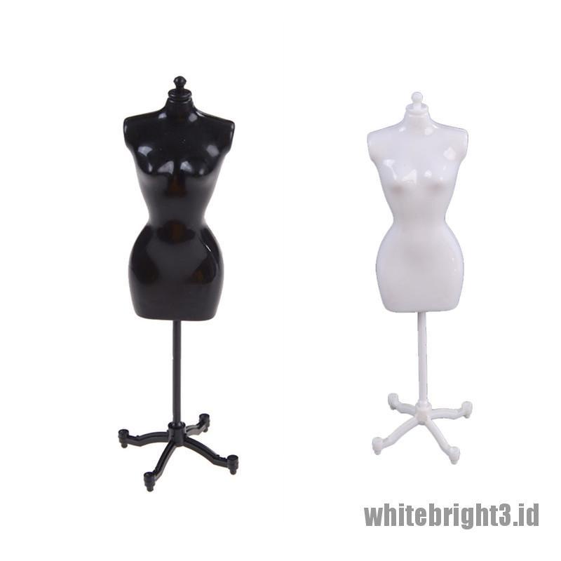 (white3) Manekin Stand Display Holder Dress / Pakaian Boneka