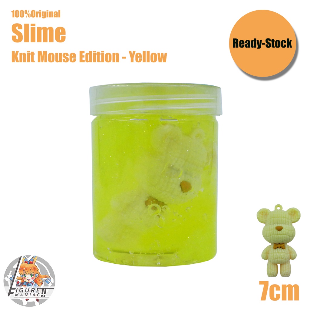 Mainan Anak - Slime Mini Knit Mouse Tabung Edition 7 cm Import Premium