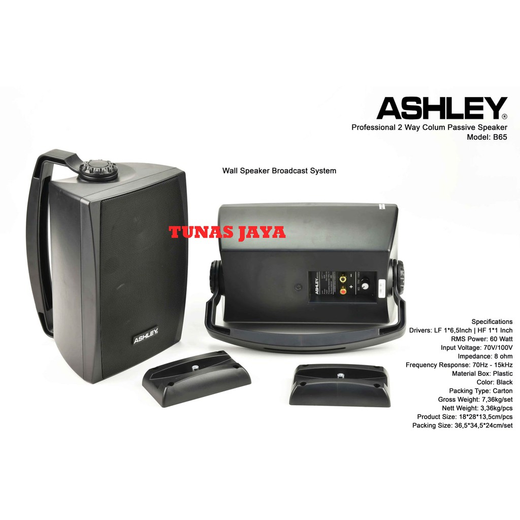 SPEAKER PASIF ASHLEY B65 - B 65 SPEAKER ASHLEY 6,5 INCH