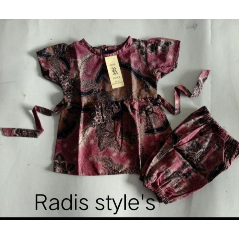 dres batik anak usia 2-3 thn free bandana