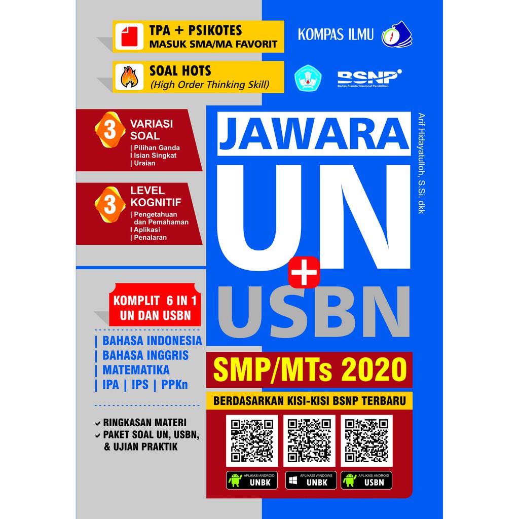 Buku JAWARA UN+USBN SMP/MTs 2020 -Kompas Ilmu--0