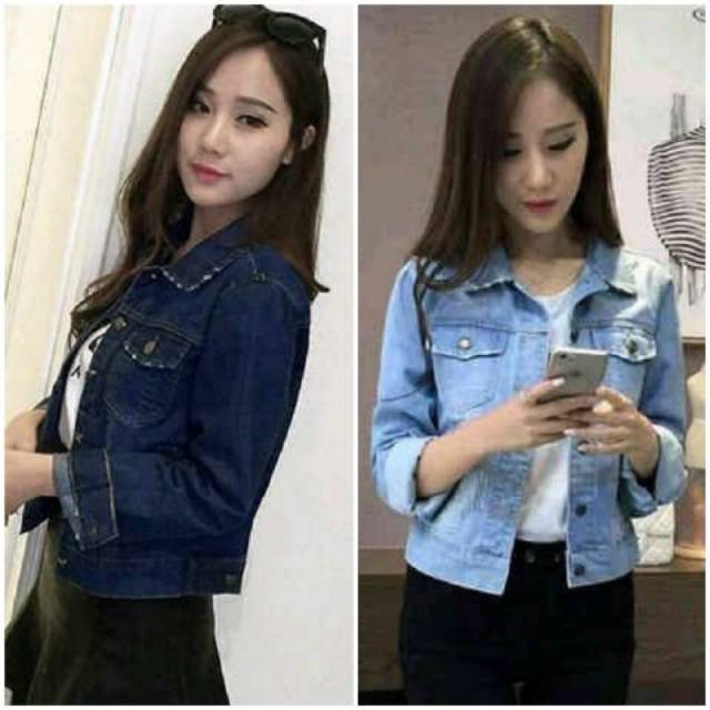 Jacket Jeans Calya Premium / Jaket Jeans wanita terbaru (Bt)