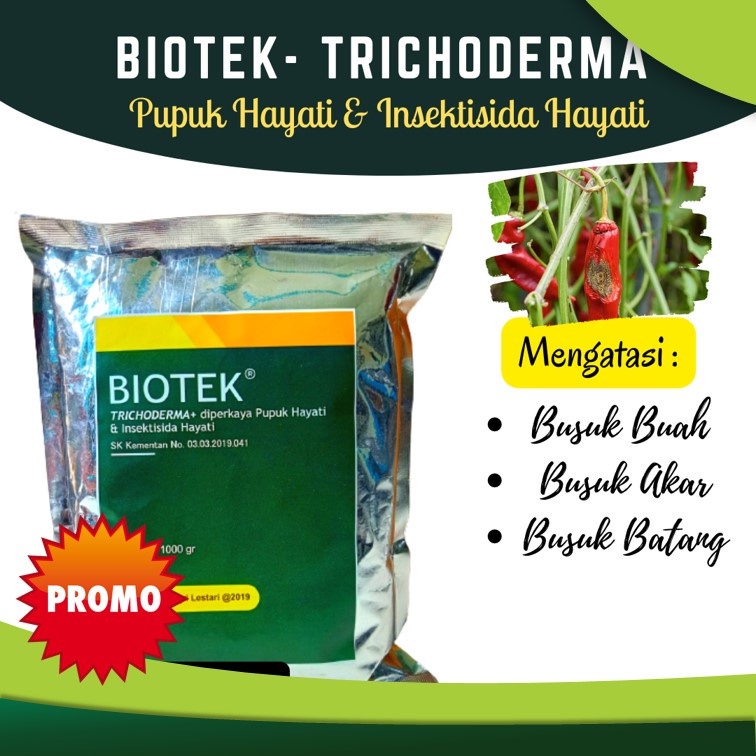 Insektisida Obat Serangga BIOTEK TRICODERMA Fungisida Trichoderma 1KG  Pupuk Hayati dan Insektisida 