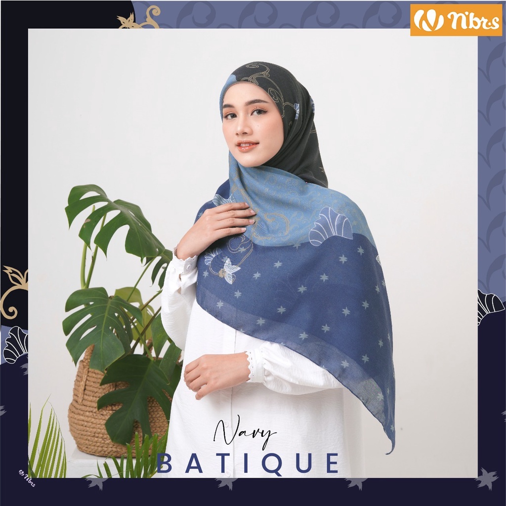 NIbras Hijab Batique Bahan Voal Hijab Segiempat Motif Casual outfit Modern by Nbrs bisa COD